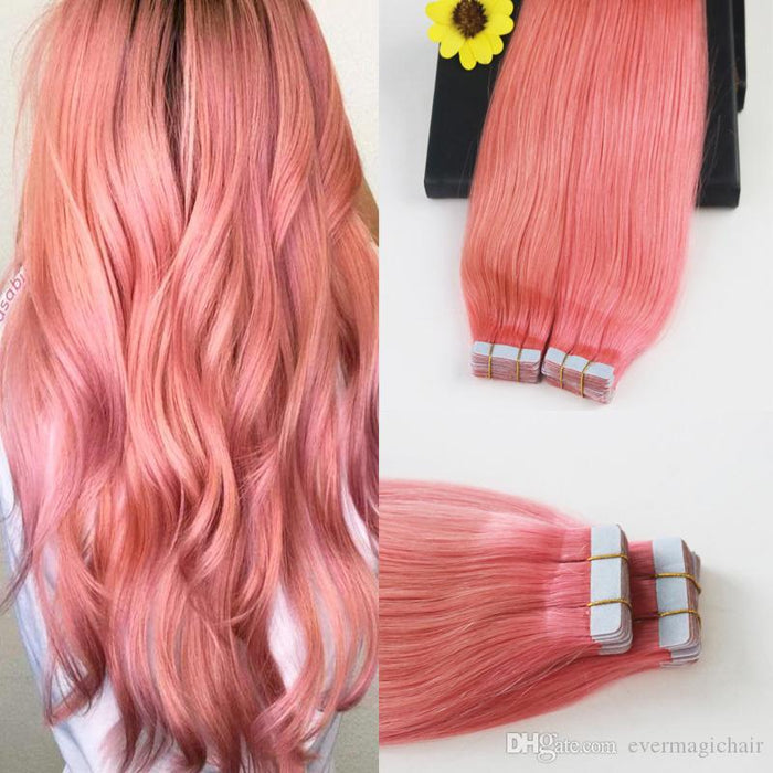 Tape in Hair Extensions | Pink | 20inch