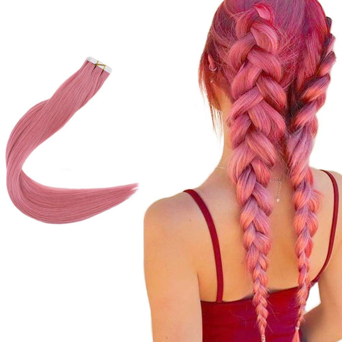 Tape in Hair Extensions | Pink | 20inch