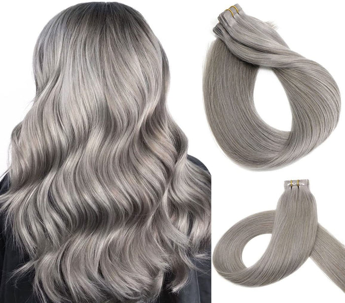 Tape in Hair Extensions | Silver | 20inch