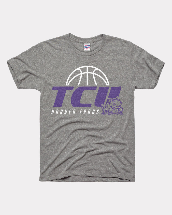 TCU Horned Frogs Basketball Vintage Grey Tee