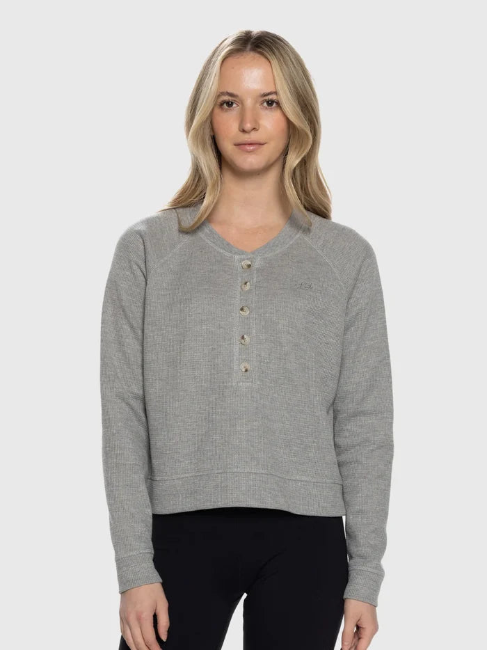 TEAMLTD Ladies Brushed Waffle Long Sleeve