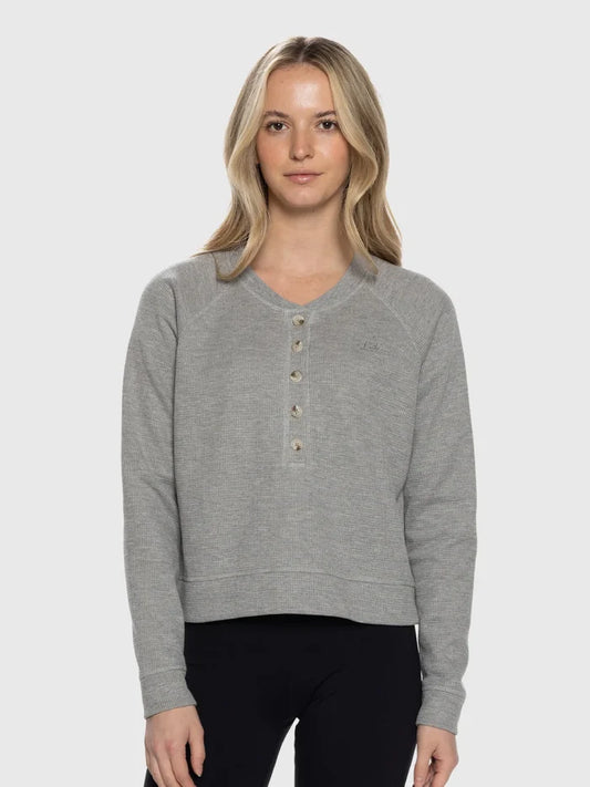 TEAMLTD Ladies Brushed Waffle Long Sleeve