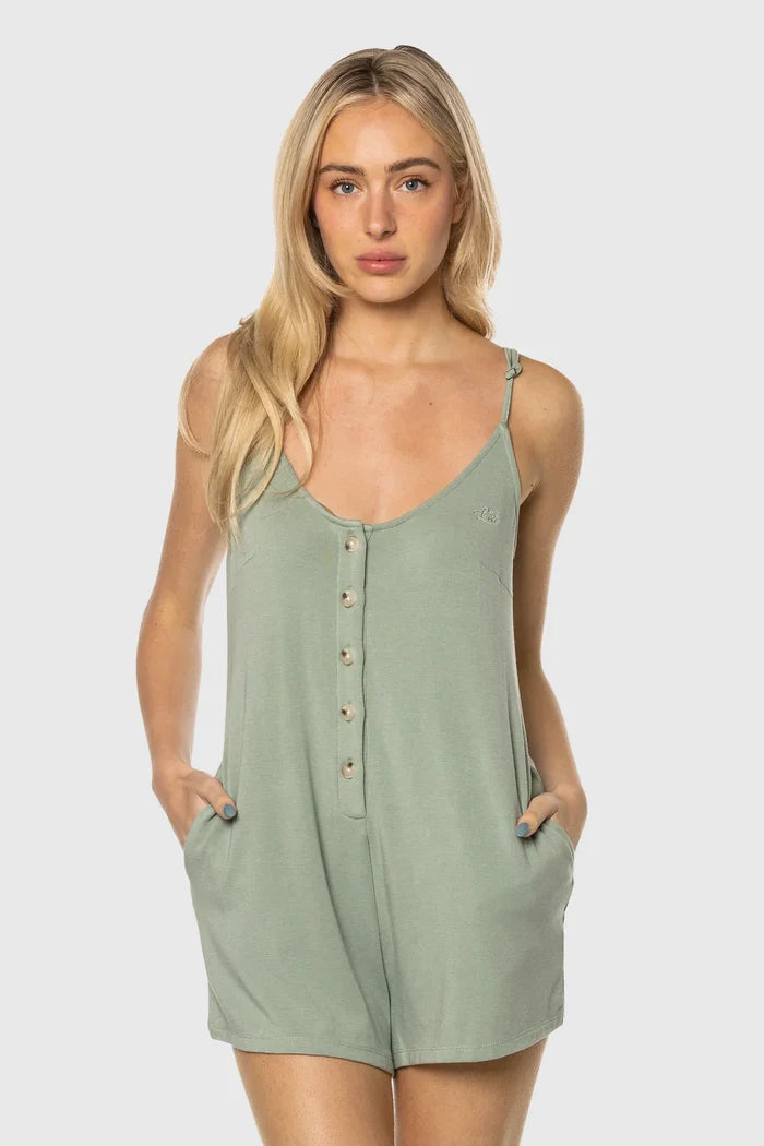 TEAMLTD Ladies Button Up Romper
