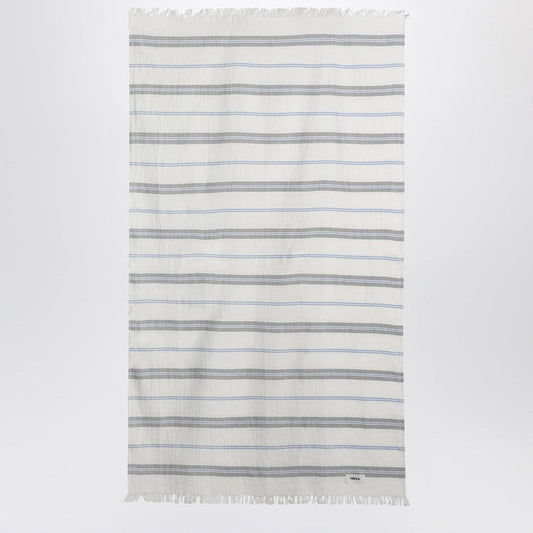 Apparel & Accessories TU Tekla - White beach towel with striped pattern Brand