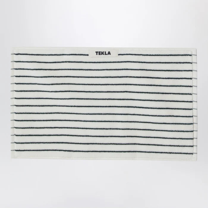 Tekla - White striped guest towel 30x50 Brand Apparel & Accessories TU