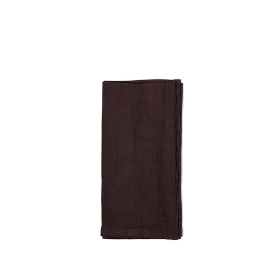 R+D.LAB tela napkin in dark purple linen