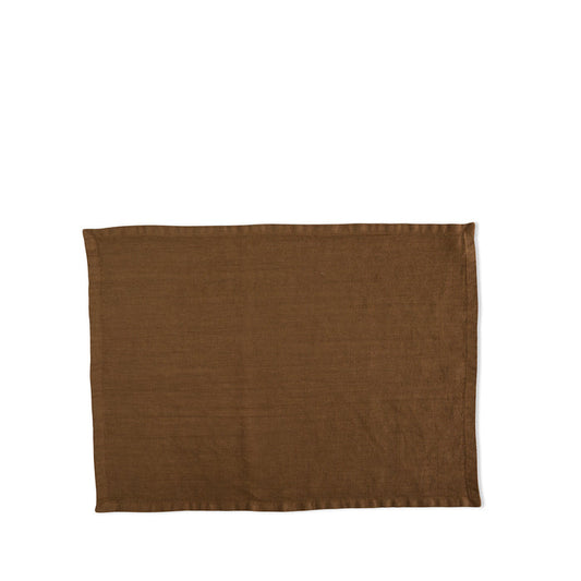 R+D.LAB tela placemat in warm brown linen