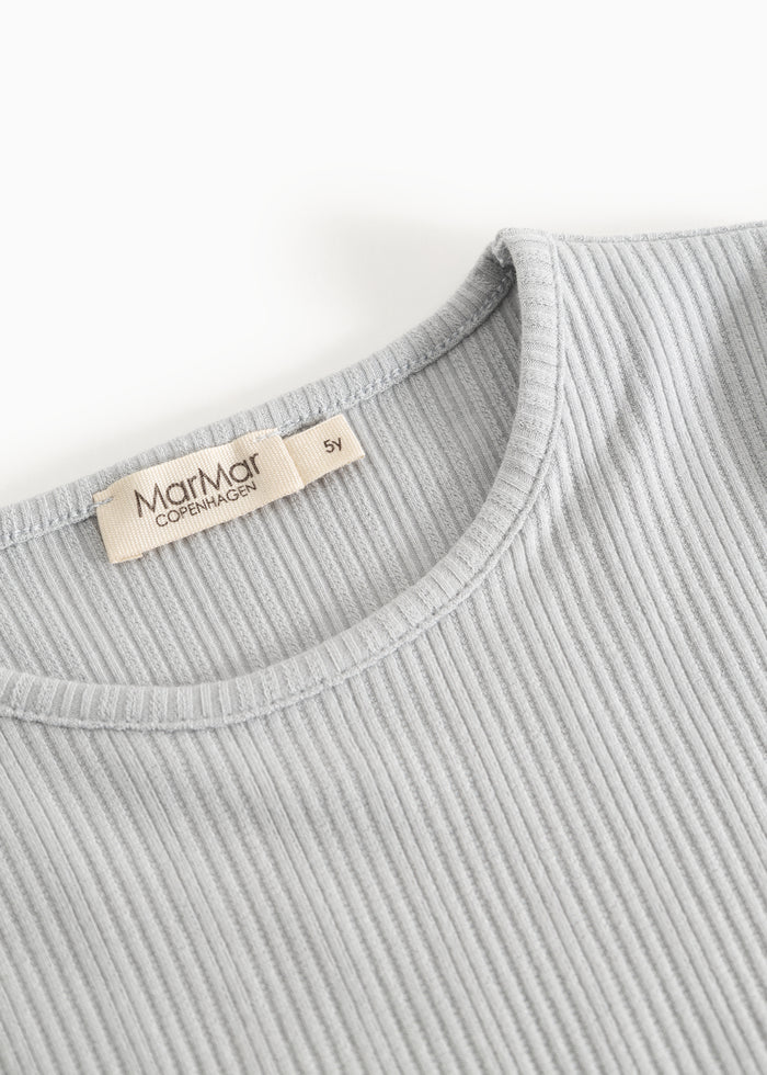 Light gray T‑shirt with round neck and MarMar Copenhagen brand.