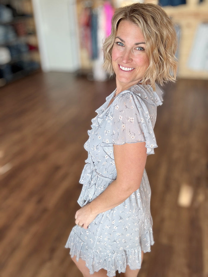 The Bluebell Ruffle Wrap Dress