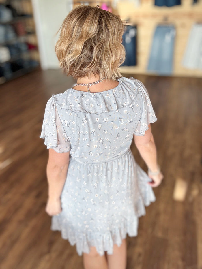 The Bluebell Ruffle Wrap Dress