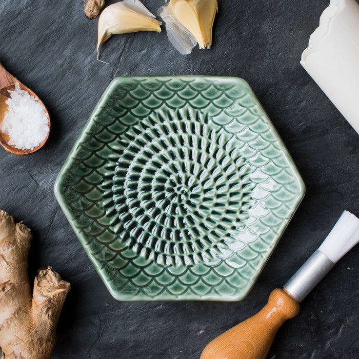 The Grate Plate Set: Ceramic Grater + Peeler + Brush