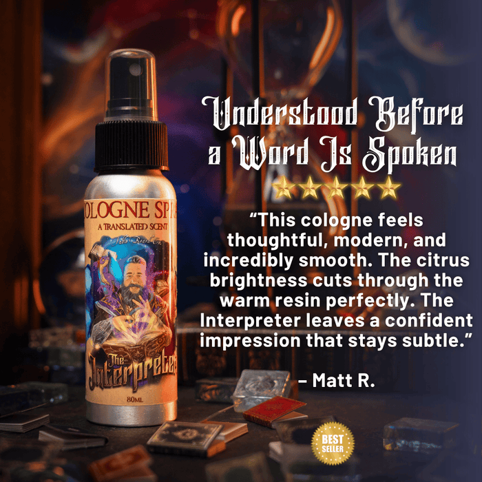 The Interpreter - Cologne - Warm Amber Resin, Crisp Grapefruit, Dusky Lavender