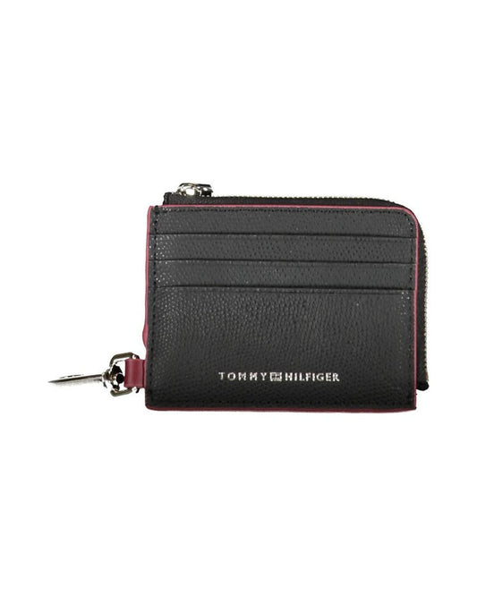 Tommy Hilfiger Black Leather Men Wallet Holder