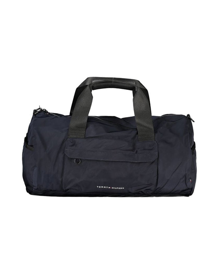 Tommy Hilfiger Blue Polyester Men's Bag with Adjustable Shoulder Strap