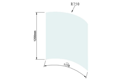 Toughened Clear 12mm Curved Glass Pool Fence Panels, 1200mm high, choose your width - Image 4