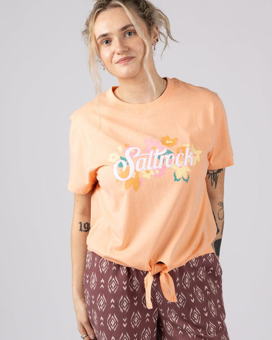Trader Daze Womens Boxy Short Sleeve T-Shirt in Orange