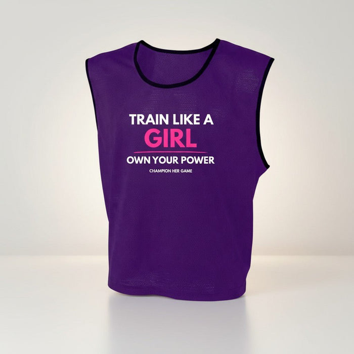 Train Like a Girl Training Bib – Girls Team & School Sport - Champion Her Game