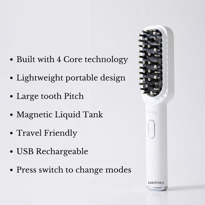 TresRich LED Hair Growth Therapy Comb | RF, EMS & Red/Purple Light Scalp Massager