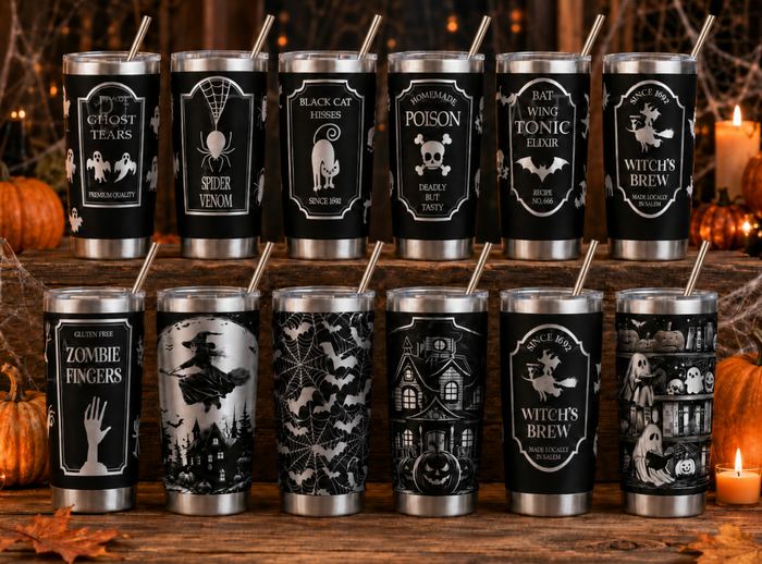 Tumbler 20oz - Halloween #1 - Black - PREORDER