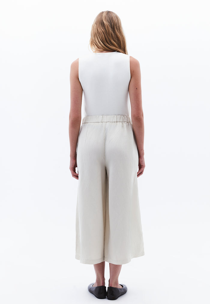 Ultra High Waist Culotte - ALMOND MILK