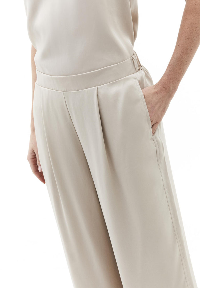 Ultra High Waist Straight Pants - FEATHER GRAY