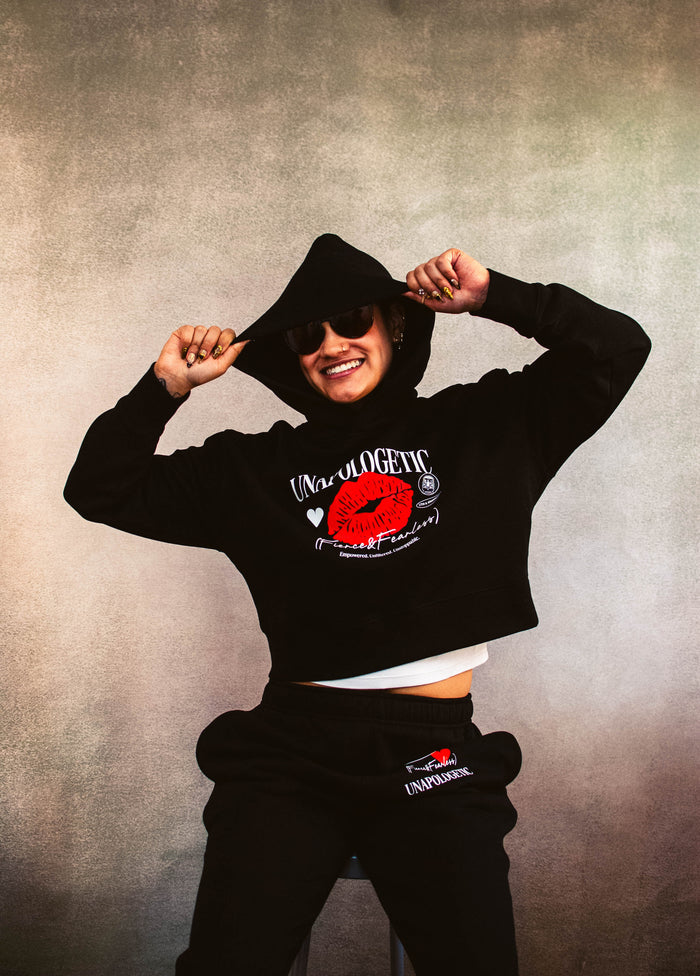 Unapologetic Fierce and Fearless sweatpants from the Feminine Energy Collection.