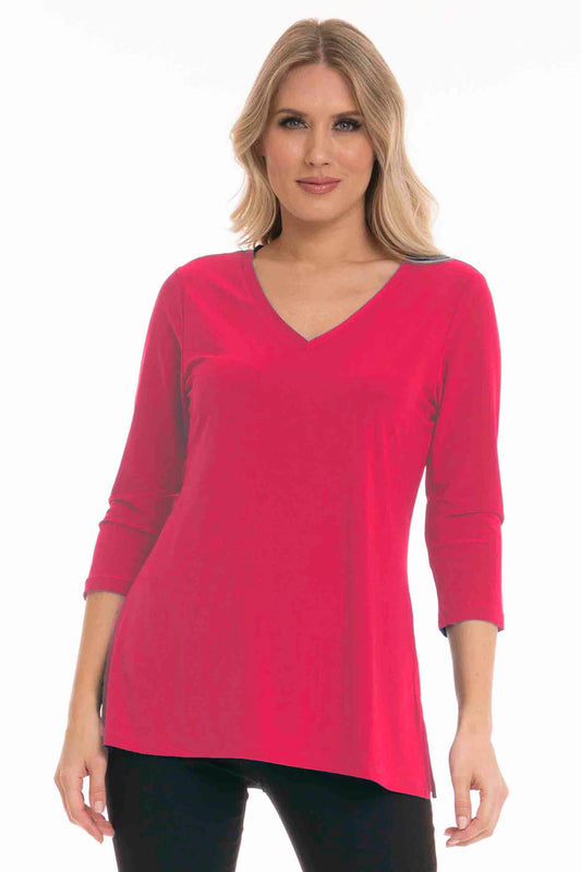 Valerie Mirelle Lipstick V-neck Tunic - Perfectly Polished