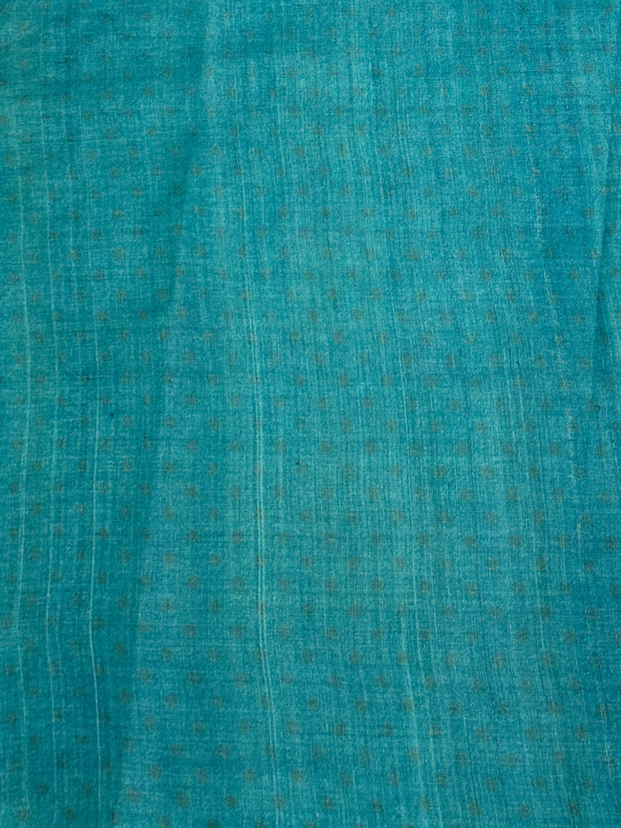 Veena Komorebi Tussar Saree - Cream and Blue