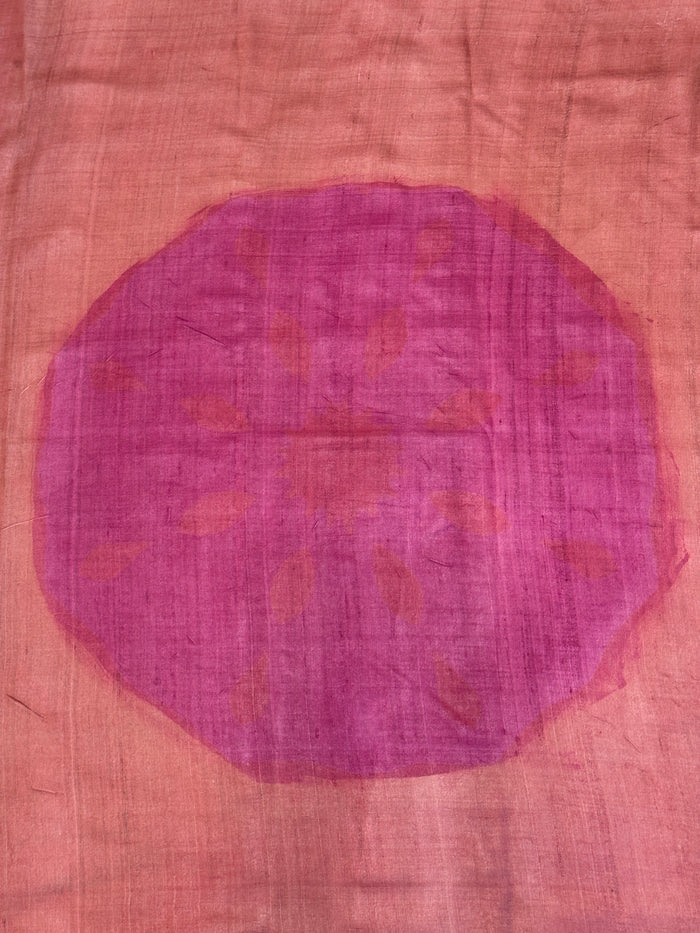 Veena Wallflower Tussar Saree - Pink