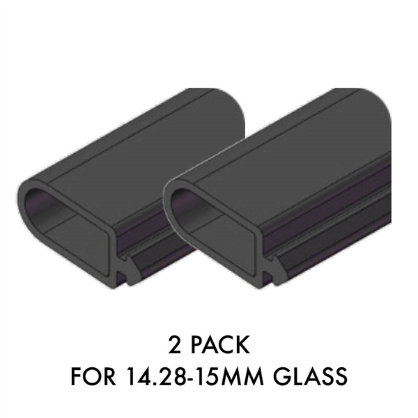 Versatilt – Heavy Duty Glazing Rubber Suits 14.28 & 15mm Thick Glass 2pk
