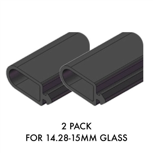 Versatilt – Heavy Duty Glazing Rubber Suits 14.28 & 15mm Thick Glass 2pk