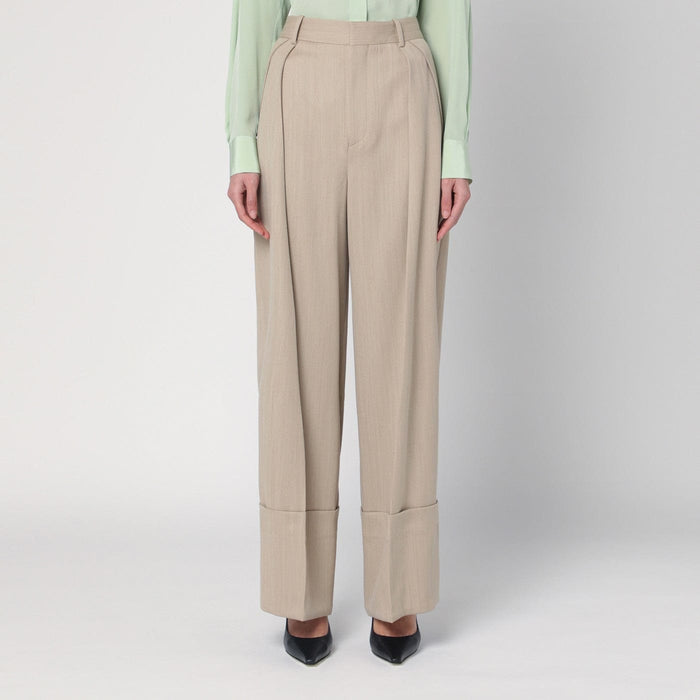 Pants 8 UK Victoria Beckham - Wide mandarin colour pants in wool Brand