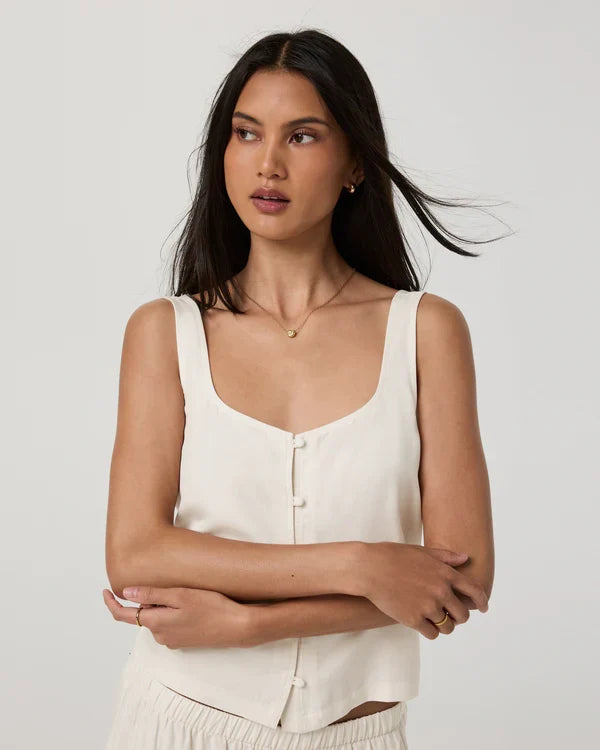 Vuori - Trestles Twill Button Front Top