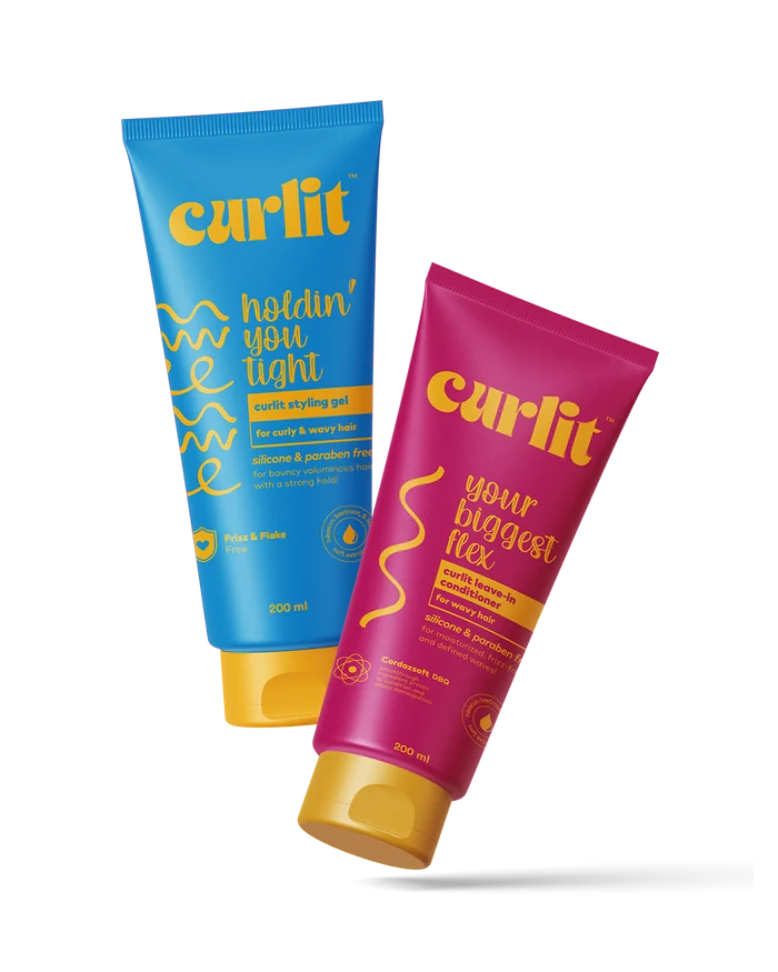 Curlit Canada Wavy Perfection Duo with styling gel and leave-in conditioner for soft, defined waves