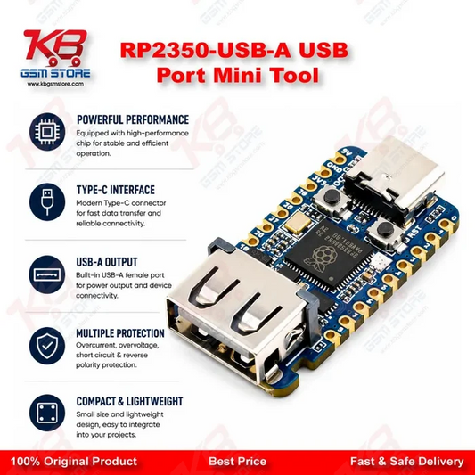 Waveshare RP2350-USB-A Dual-Core RP2350A USB Development Board