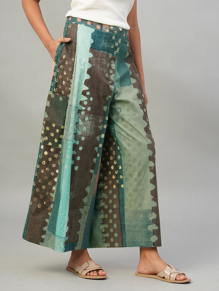 Women's 100% Cotton Regular Fit Culotte Multi