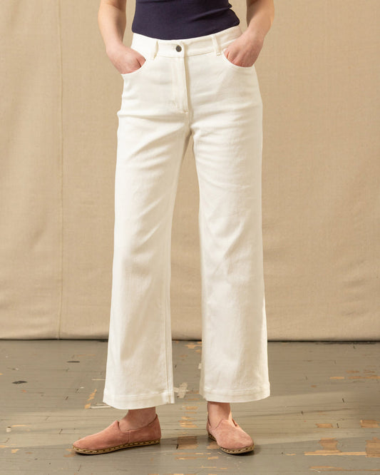 Women's Five Pocket Jean in White Denim