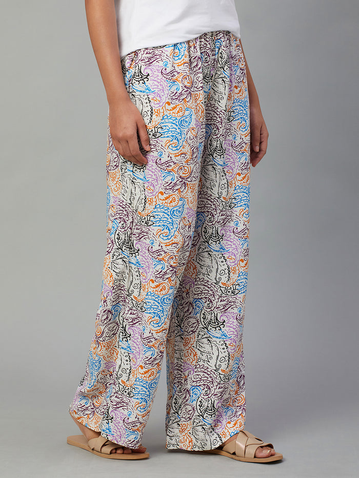 Women's Viscose Regular Fit Pyjama Multi