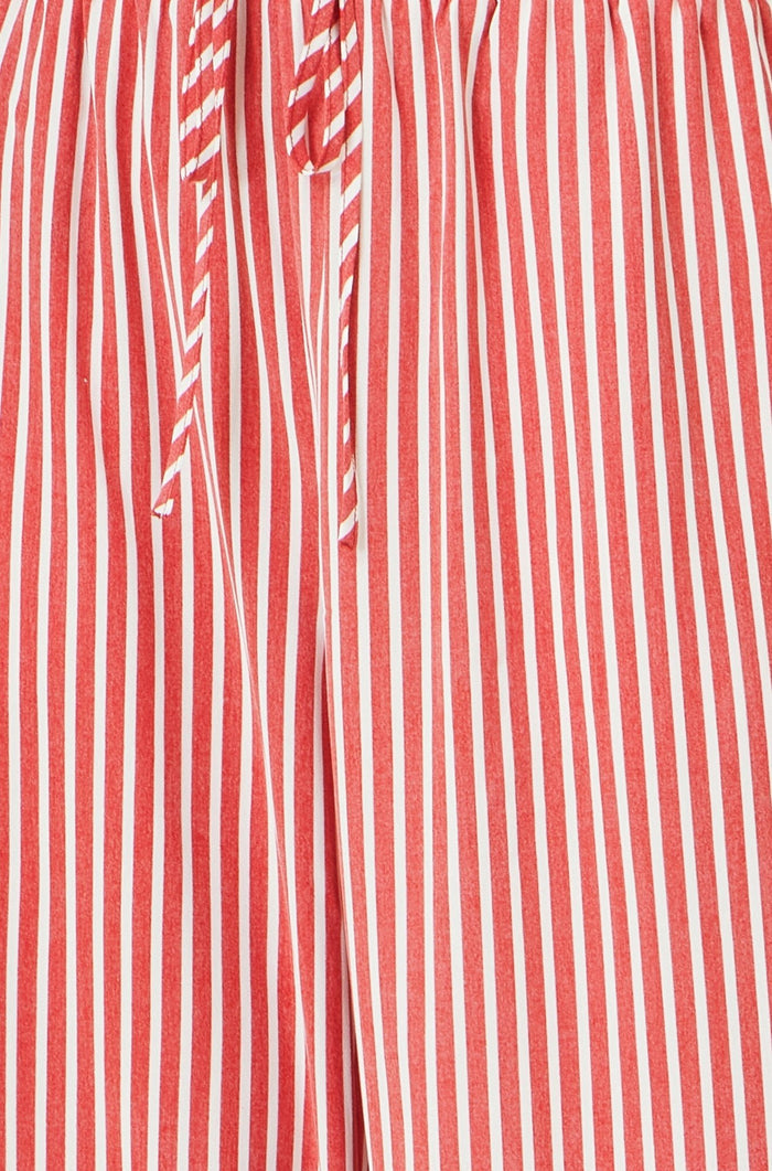 Red Stripe Relaxed Trousers - Bascora
